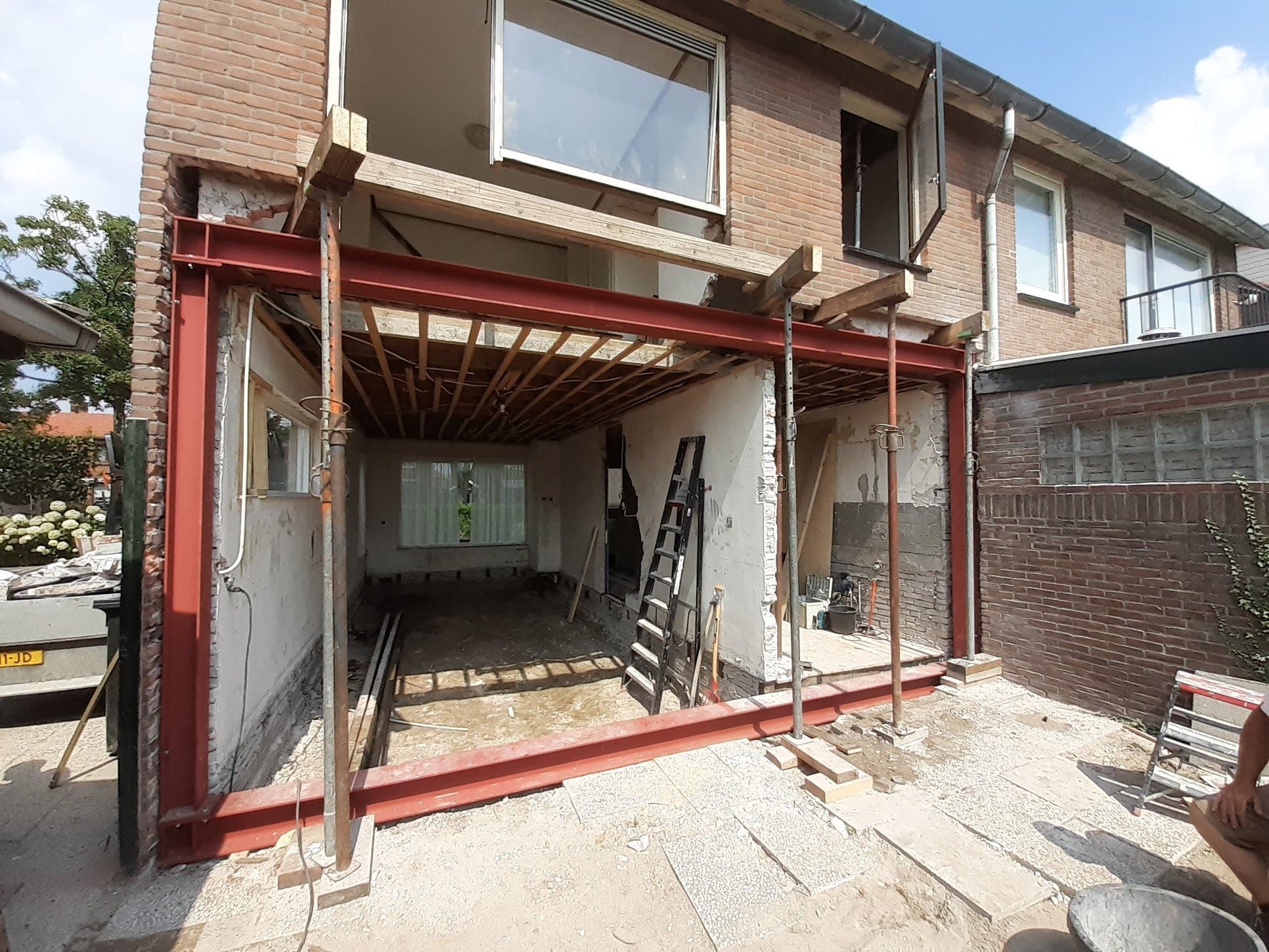 Worker measuring materials